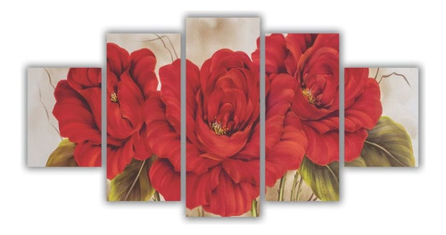 Quadros Decorativos Floral Flores Buquê Vermelho 2