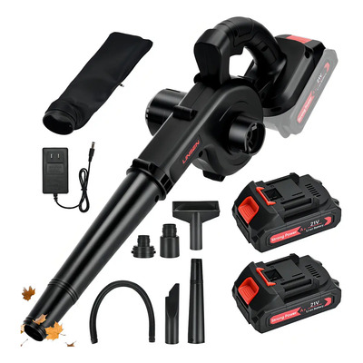 Soplador Aspiradora Inalámbrica Linsen 850W 2 Baterías 4 en 1 Hojas Jardín | Envío gratis