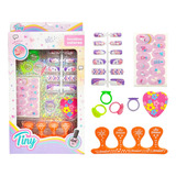 Set De Uñas Tiny Con Accesorios Stickers Y Mas