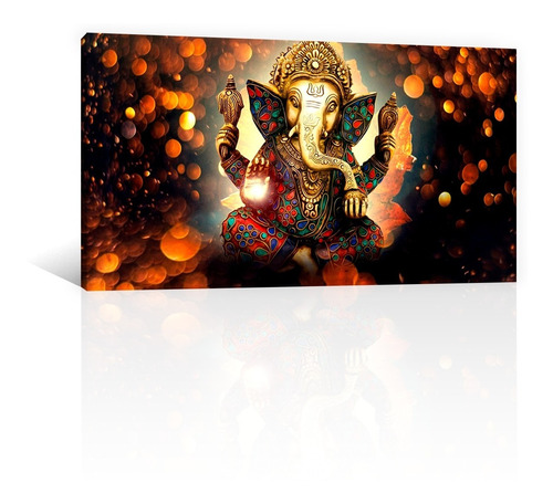 Cuadro Decorativo Canvas Espiritualidad Ganesha Meditando