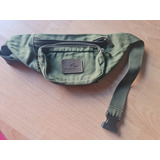 Riñonera Verde Militar Unisex Como Nueva Informal Gabardina