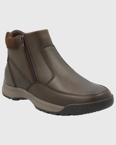 Botin Cuero Hombre Chief Café Hush Puppies