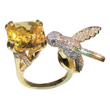 N 9957 - Anillo De Recuerdo Para Mujer Con Diseño De Colibrí