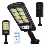 Goldensky Ilumimador Ya-9120-6q / Ya-9128-6q Led Solar Poste Rua Sensor De Movimento Cor Preto