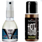 Kit Spray Volumão 50ml +hot Hard Excitante Indutor Ereção