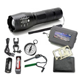 Linterna Led Tactica Bateria Recargable T6 12000 Lumens + Pilas + Funda