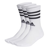 Meia adidas Cano Alto C/ 3 Pares Unissex - Branco