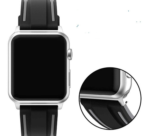 Malla Para Apple Watch Silicona Bicolor 38/40 Y 42/44 Mm