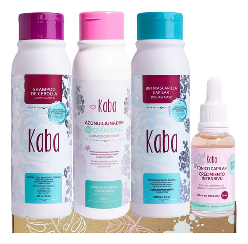 Kaba Champú De Cebolla Kaba (kit De 4) Kaba Biomascarilla,.