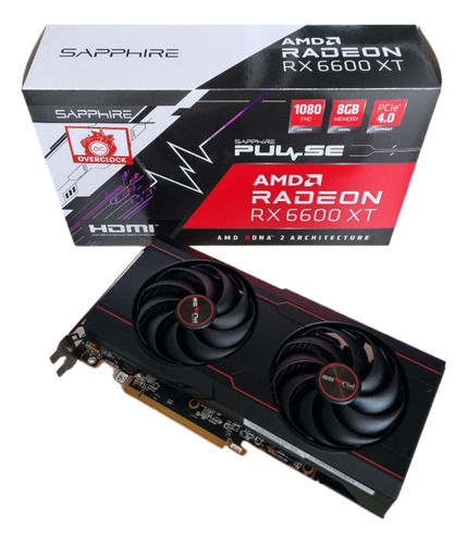 Placa De Vídeo Amd Sapphire Pulse Radeon Rx 6600 Xt 8gb