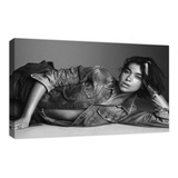 Cuadro Decorativo Canvas Moderno Lienzo Dua Lipa Pared Color 7 Armazón Natural