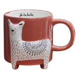 Tarro 3d  Para Café Grande Animalito Alpaca Cerámica 500 Ml