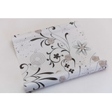 Papel Adesivo De Parede Lavável 45cm X 10m Diversas Estampas Cor Floral Monocromatico