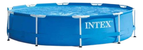 Alberca Estructural Metal Redonda Intex Litros 28201 Azul