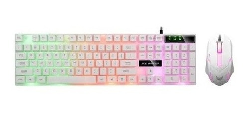 Combo Teclado Mouse Gamer Led Rainbow Usb Alámbrico    