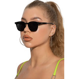 Lentes De Sol Para Mujer Dama Premium Casuales Urbanos Color De La Lente Negro