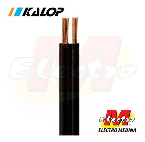 Cable Paralelo 2x1,5 Mm 100 Mt Negro Kalop Electro Medina