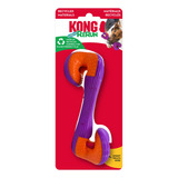 Kong Rerun Whoosh Bone Medio Brinquedo Interativo Para Cães Cor Roxo E Laranja