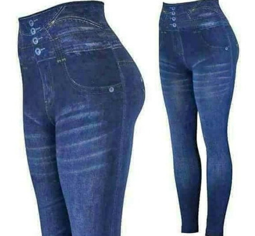 Calza Tipo Jeans Forrada 