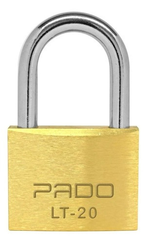 Cadeado De Latão Pado Lt - 20mm 2 Chaves Não Enferruja Cor Dourado