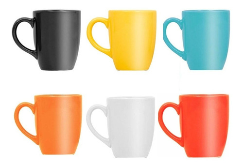 Taza Jarro Cónico De Cerámica Ancers 300cc Varios Colores