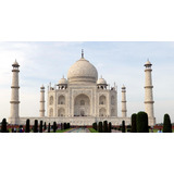 Cuadro Decorativo 70x53 Marco Elegante Incluido Foto Color Taj Mahal