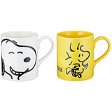 Kimutadashi Pottery Snoopy - Juego De 2 Tazas Con Diseño De