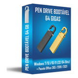 Pendrive Bootável 64 Gb Wind 7/8.1/10/11 +ofic2021 Pro