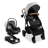 Coche Para Bebe Tipo Moises + Portabebe Cosmos Bebesit Color Gris