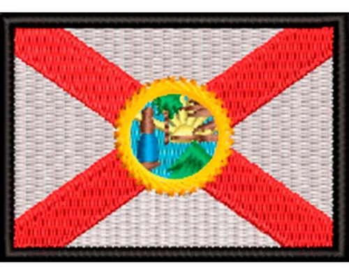 Patch Bordado Bandeira Flórida 5x7 Cm Cód.bdp527