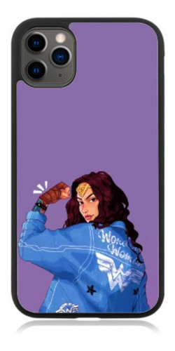 Funda Protector Para iPhone Mujer Maravilla Heroína 