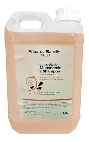 Shampoo Macadamia Anna De Sanctis 5l Peluqueria Salon