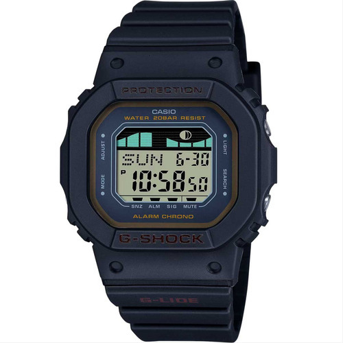 Reloj: Casio G-shock G-lide Glx-s5600-1dr Color De La Correa: Negro, Color Del Bisel: Negro, Color De Fondo: Gris