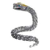 Brazalete Punk Vintage Plata Pulsera Serpiente 20/22/23/24cm