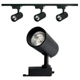 Kit Trilho Eletrificado 1 Metro + 3 Spots Led 7w Preto