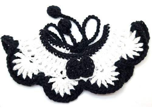 Disfraz Halloween Merlina Collar Artesanal Crochet Amigurumi