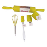 Set Kit Cocina Carol Espatula Pincel Palo Agarradera Horno