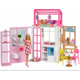 Barbie Casa 2 Pisos Con Muñeca Barbie Original Mattel