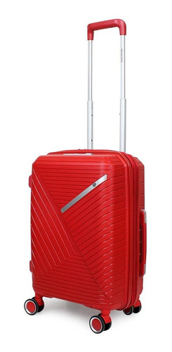 Maleta Cabina Con Puerto Usb Storm Roja Swiss Bag