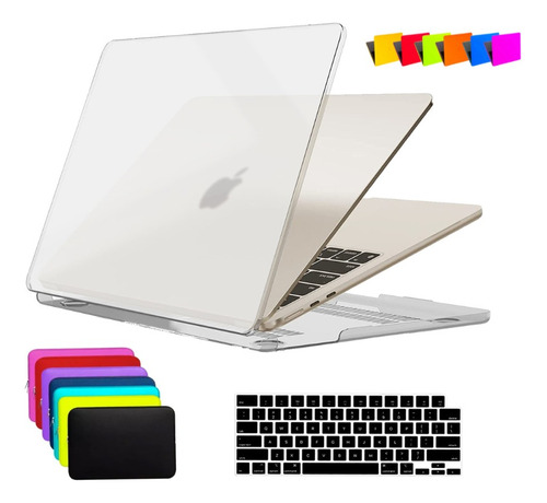 Capa Case Para Macbook Pro 16 M3 A2991 M2 + Bag + Película