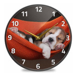 Animal Perro Beagle Cachorro Reloj De Pared Con Pilas S...