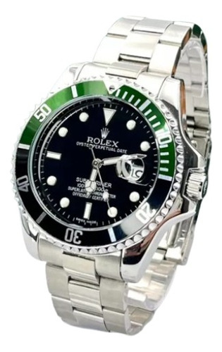 Relógio Rolex Submariner Verde Misto Preto Linha Gold