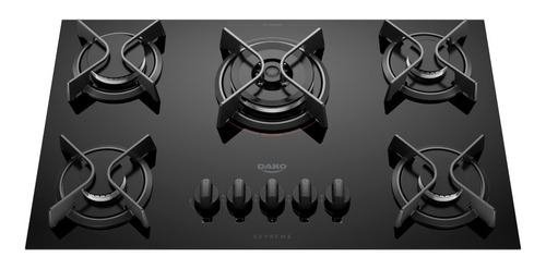 Cooktop 5 Bocas Dako Mesa De Vidro E Tripla Chama Supreme 