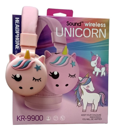 Audifonos Bluetooth Unicornio, Ft- Fm- Micrófono