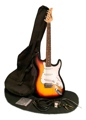 Guitarra Electrica Logan Stratocaster Brown Accesorios Funda