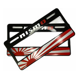 Par De Portaplacas Nissan Nismo Rojo Auto Europeo Ancho Se