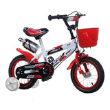 Bicicleta Infantil Lumax Rodado 14 Color Rojo Con Ruedas De Entrenamiento