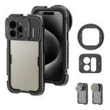 Case Metal Para iPhone 15 Pro Max Adaptador Filtro De 67mm