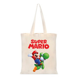 Bolso Totebag Mario Bros, Video Juego, Supermario 35 X 40 Cm