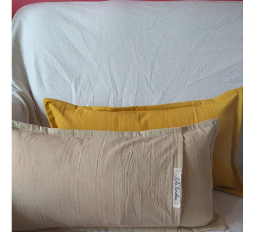 Almohadones En Tusor Ó Gabardina 25x45  Pack De 2 Unidades